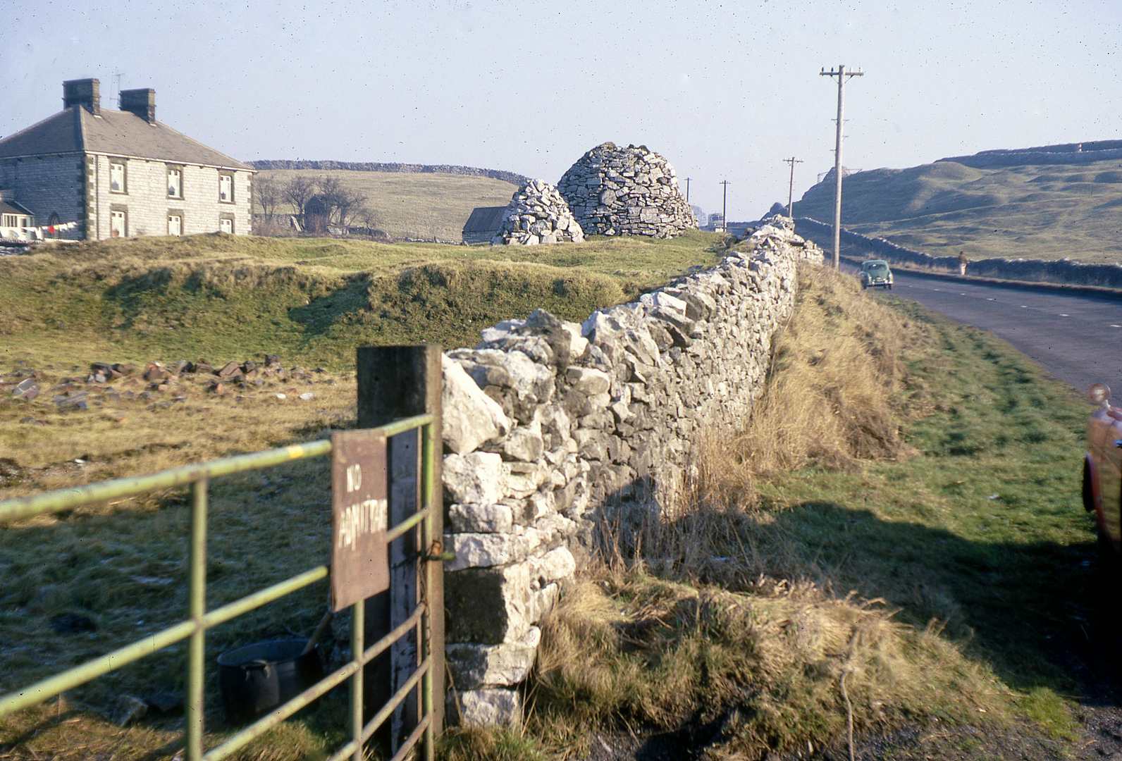 Watergrove Mine Beehives -climbing and engine shaft- nr Foolow Jan 1966